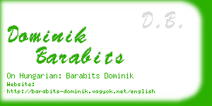 dominik barabits business card